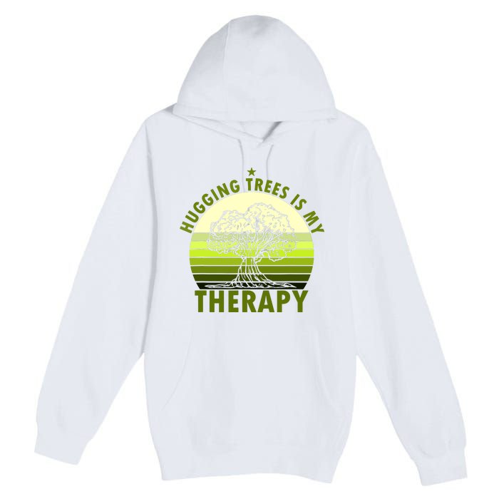 Tree Lover Hugging Trees Is My Therapy Premium Pullover Hoodie