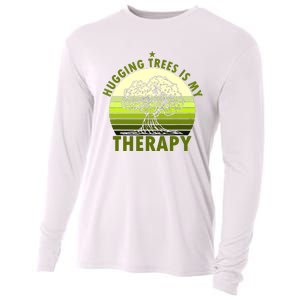 Tree Lover Hugging Trees Is My Therapy Cooling Performance Long Sleeve Crew