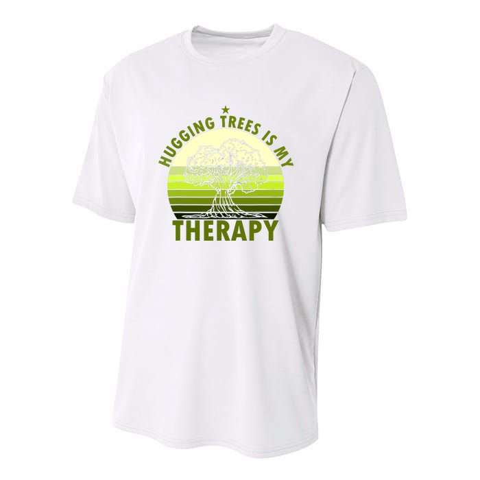 Tree Lover Hugging Trees Is My Therapy Youth Performance Sprint T-Shirt