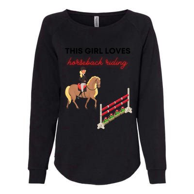 This Loves Horseback Riding Gift Womens California Wash Sweatshirt