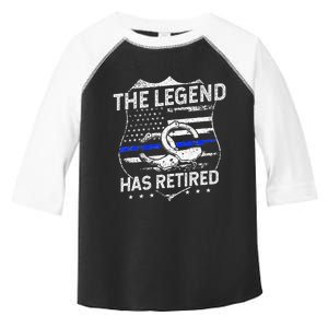 The Legend Has Retired Police Officer Retirement Gift Toddler Fine Jersey T-Shirt