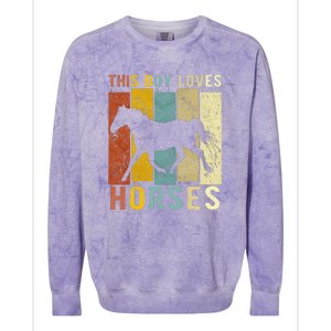 This Loves Horses Horse Colorblast Crewneck Sweatshirt