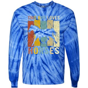 This Loves Horses Horse Tie-Dye Long Sleeve Shirt