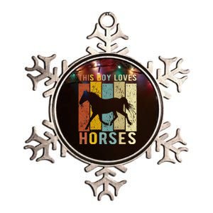 This Loves Horses Horse Metallic Star Ornament