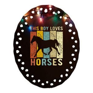 This Loves Horses Horse Ceramic Oval Ornament