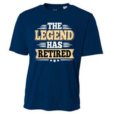 The Legend Has Retired Funny Retro Vintage Retirement Retire Cooling Performance Crew T-Shirt