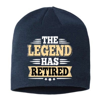 The Legend Has Retired Funny Retro Vintage Retirement Retire Sustainable Beanie