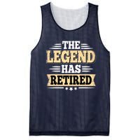 The Legend Has Retired Funny Retro Vintage Retirement Retire Mesh Reversible Basketball Jersey Tank