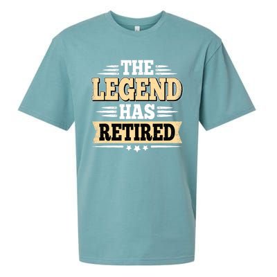 The Legend Has Retired Funny Retro Vintage Retirement Retire Sueded Cloud Jersey T-Shirt