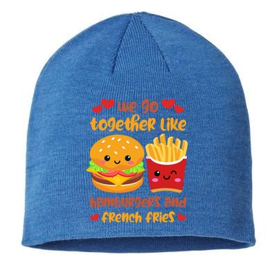 Together Like Hamburgers And French Fries Gift Valentine's Day Gift Sustainable Beanie