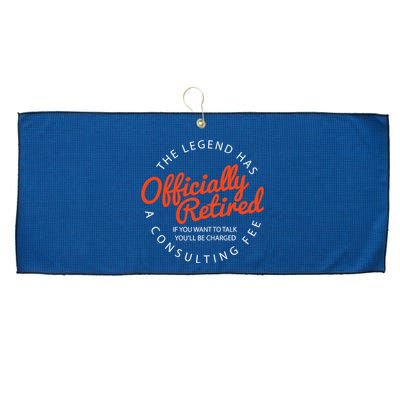 The Legend Has Officially Retired Funny Retirement Gifts Large Microfiber Waffle Golf Towel