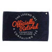 The Legend Has Officially Retired Funny Retirement Gifts Grommeted Golf Towel