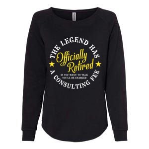 The Legend Has Officially Retired Funny Retirement Men Womens California Wash Sweatshirt