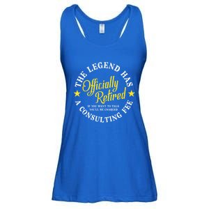 The Legend Has Officially Retired Funny Retirement Men Ladies Essential Flowy Tank