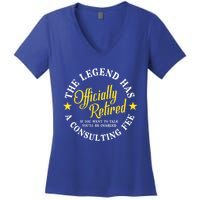 The Legend Has Officially Retired Funny Retirement Men Women's V-Neck T-Shirt