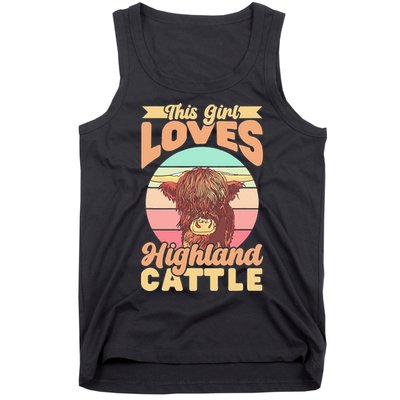 This Loves Highland Cattle Cow Scottish Cute Animal Tank Top