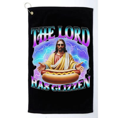 The Lord Has Glizzy God Hotdog Jesus Food Sunglasses Christ Golf Towel