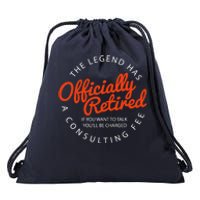 The Legend Has Officially Retired Funny Retirement Gift Drawstring Bag