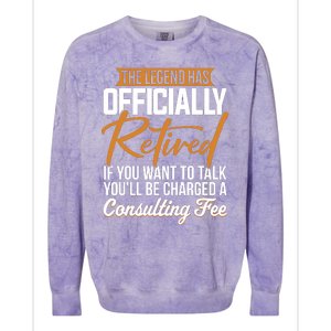 The Legend Has Retired Officer Officially Retirement Colorblast Crewneck Sweatshirt