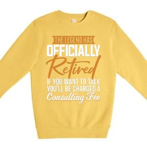 The Legend Has Retired Officer Officially Retirement Premium Crewneck Sweatshirt