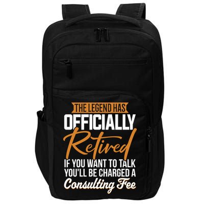 The Legend Has Retired Officer Officially Retirement Impact Tech Backpack
