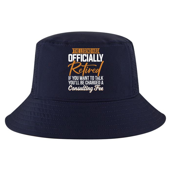 The Legend Has Retired Officer Officially Retirement Cool Comfort Performance Bucket Hat