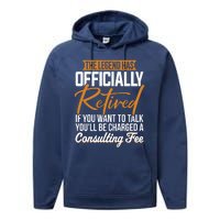 The Legend Has Retired Officer Officially Retirement Performance Fleece Hoodie