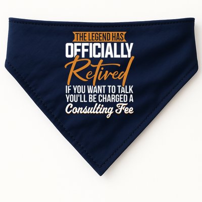 The Legend Has Retired Officer Officially Retirement USA-Made Doggie Bandana