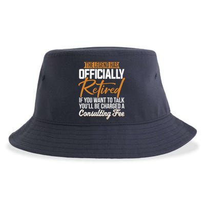 The Legend Has Retired Officer Officially Retirement Sustainable Bucket Hat