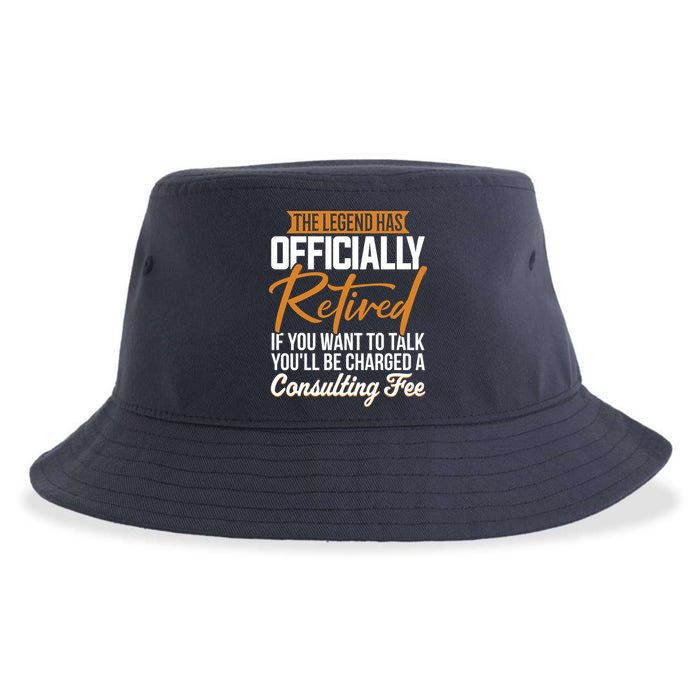 The Legend Has Retired Officer Officially Retirement Sustainable Bucket Hat