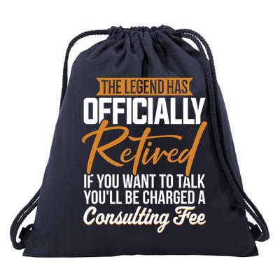 The Legend Has Retired Officer Officially Retirement Drawstring Bag