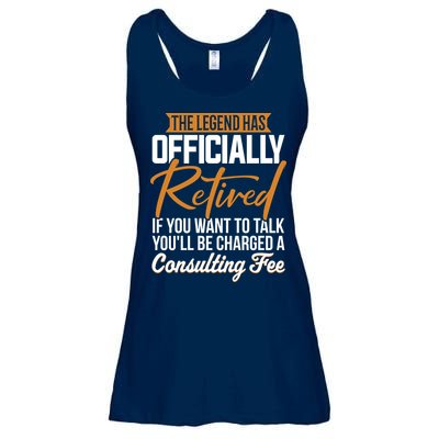 The Legend Has Retired Officer Officially Retirement Ladies Essential Flowy Tank