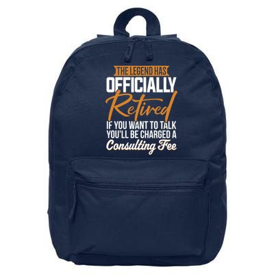 The Legend Has Retired Officer Officially Retirement 16 in Basic Backpack