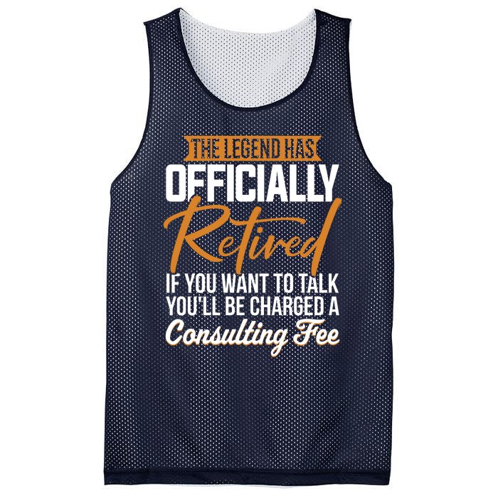 The Legend Has Retired Officer Officially Retirement Mesh Reversible Basketball Jersey Tank