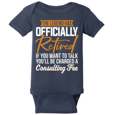 The Legend Has Retired Officer Officially Retirement Baby Bodysuit