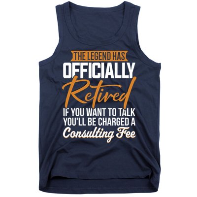 The Legend Has Retired Officer Officially Retirement Tank Top