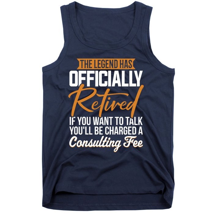 The Legend Has Retired Officer Officially Retirement Tank Top