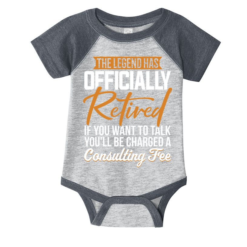 The Legend Has Retired Officer Officially Retirement Infant Baby Jersey Bodysuit