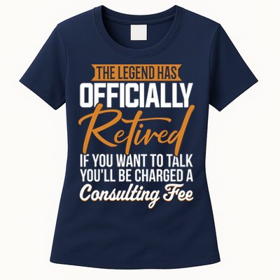 The Legend Has Retired Officer Officially Retirement Womens T-Shirt