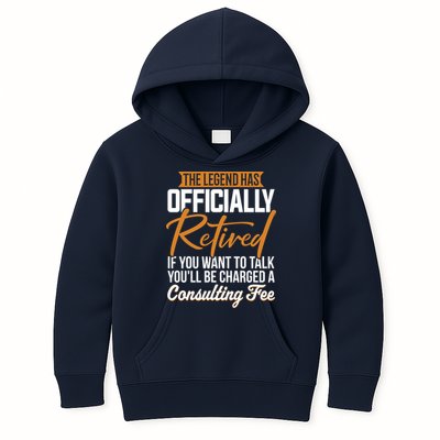 The Legend Has Retired Officer Officially Retirement Kids Hoodie