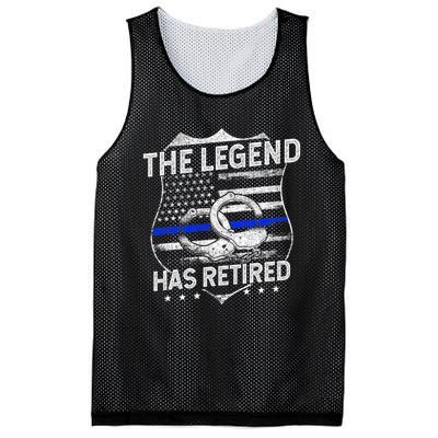 The Legend Has Retired Police Officer Retirement Mesh Reversible Basketball Jersey Tank