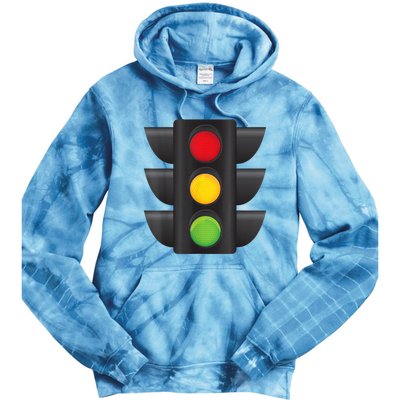 Traffic Light Halloween Costume Stop Go Green Yellow Red Tie Dye Hoodie