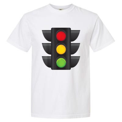 Traffic Light Halloween Costume Stop Go Green Yellow Red Garment-Dyed Heavyweight T-Shirt