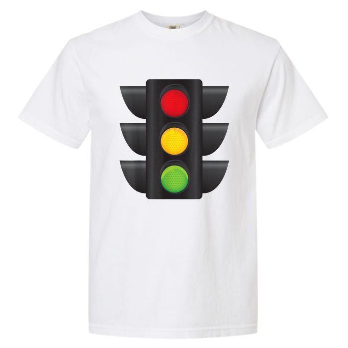 Traffic Light Halloween Costume Stop Go Green Yellow Red Garment-Dyed Heavyweight T-Shirt