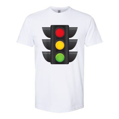 Traffic Light Halloween Costume Stop Go Green Yellow Red Softstyle CVC T-Shirt