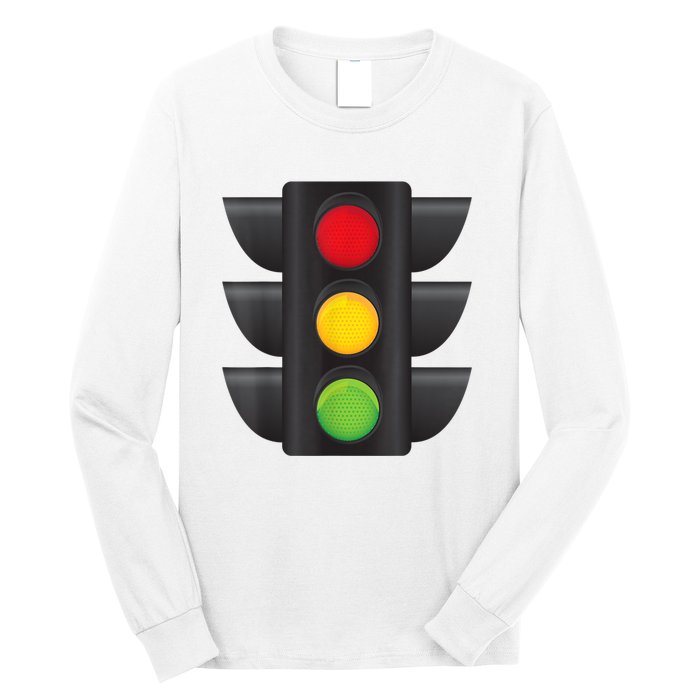 Traffic Light Halloween Costume Stop Go Green Yellow Red Long Sleeve Shirt