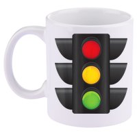 Traffic Light Halloween Costume Stop Go Green Yellow Red 11oz C Handle Ceramic Mug