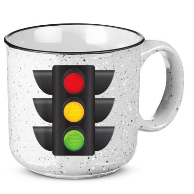 Traffic Light Halloween Costume Stop Go Green Yellow Red 15oz Campfire Ceramic Mug