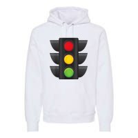 Traffic Light Halloween Costume Stop Go Green Yellow Red Premium Hoodie