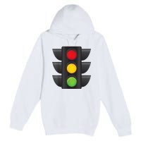 Traffic Light Halloween Costume Stop Go Green Yellow Red Premium Pullover Hoodie